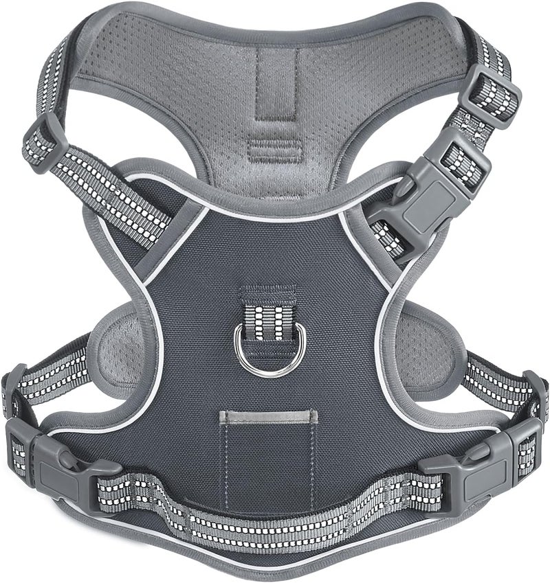 AUNZO No-Pull Adjustable Dog Harness for Small Dogs,Easy Control with Handle, Havanese Chihuahua Puggle, Inescapable, Ez Walking, Safe Reflective Strips, No Rub,No Choke, Gray, S - Image 1