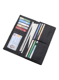 NIBEMINENT Leather Wallet Purse With Crocodile Pattern On The Top Black  - Image 5