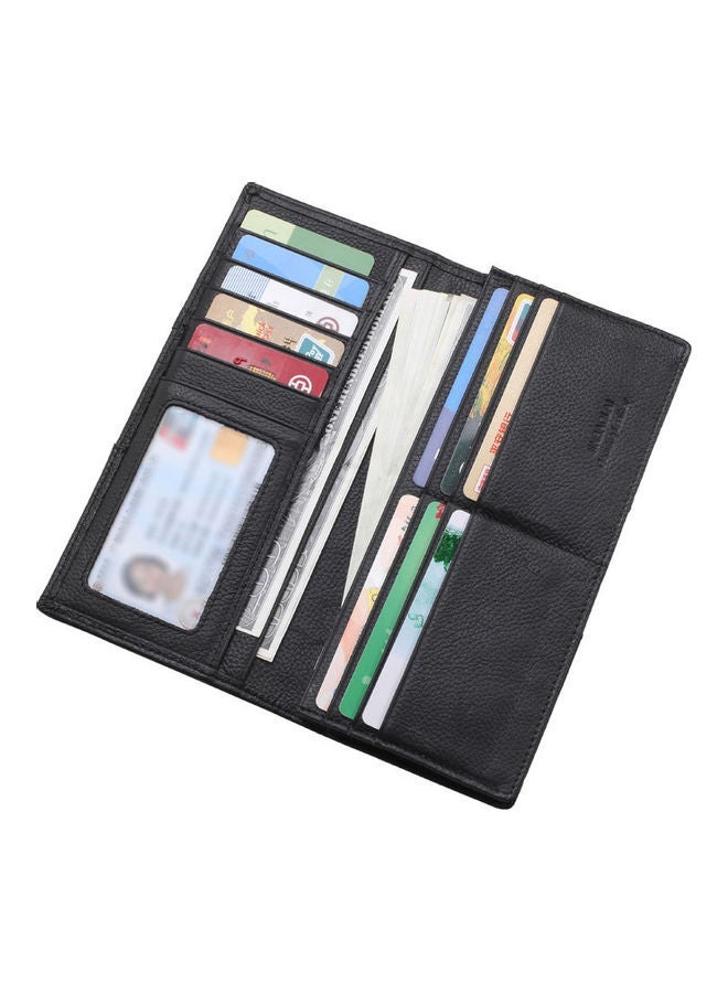 NIBEMINENT Leather Wallet Purse With Crocodile Pattern On The Top Black  - Image 5