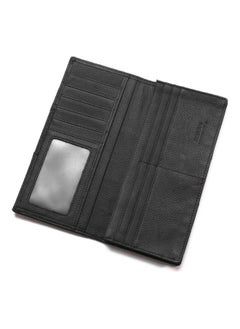 NIBEMINENT Leather Wallet Purse With Crocodile Pattern On The Top Black  - Image 4