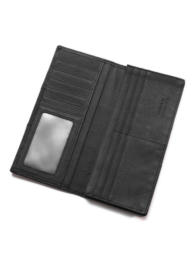 NIBEMINENT Leather Wallet Purse With Crocodile Pattern On The Top Black  - Image 4