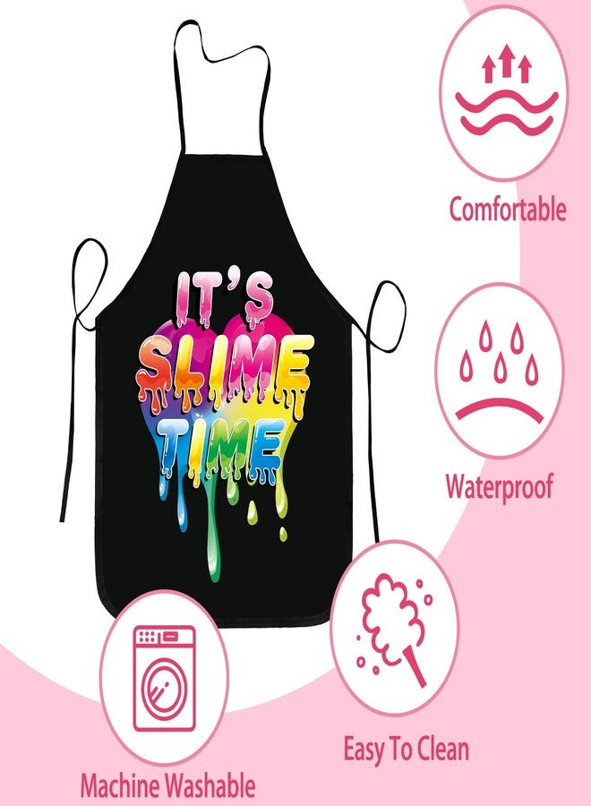 EUUBIRD Kids Slime Apron for Ages 7-14, Waterproof Toddler Art Smock,Slime Accessories for Art Activities, Party Decorations (SLIME TIME, Large) - Image 4
