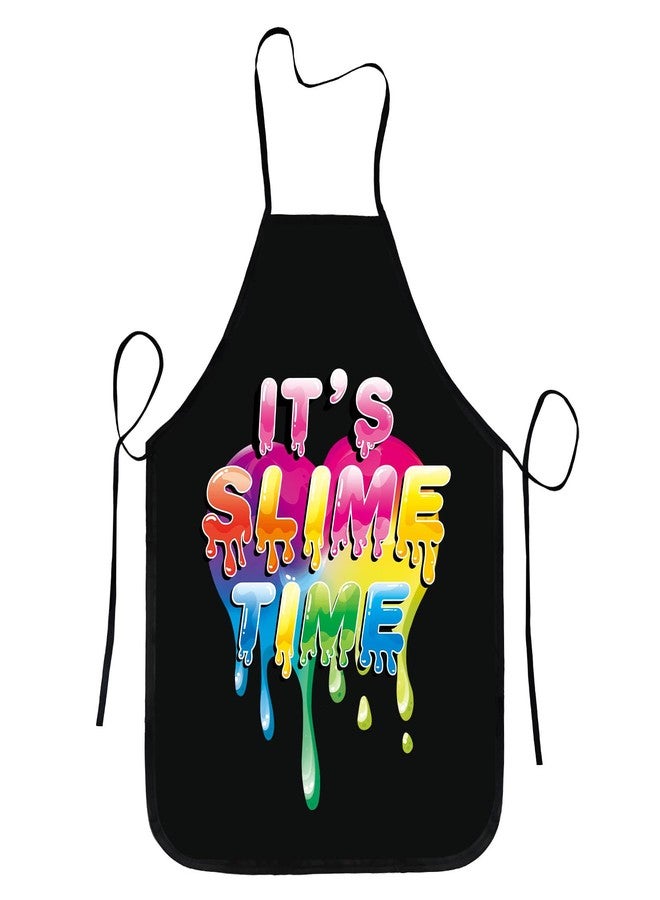 EUUBIRD Kids Slime Apron for Ages 7-14, Waterproof Toddler Art Smock,Slime Accessories for Art Activities, Party Decorations (SLIME TIME, Large) - Image 1