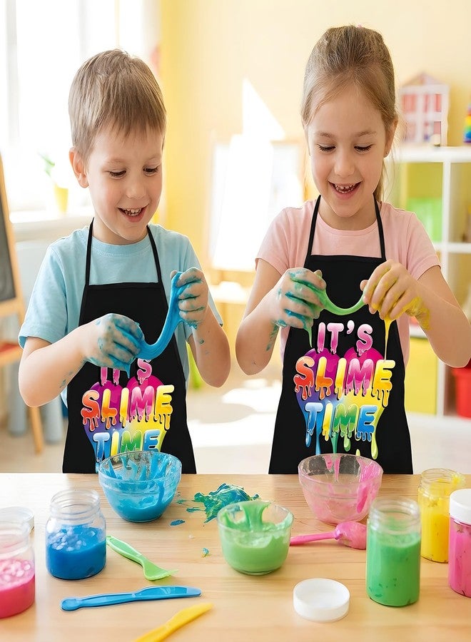 EUUBIRD Kids Slime Apron for Ages 7-14, Waterproof Toddler Art Smock,Slime Accessories for Art Activities, Party Decorations (SLIME TIME, Large) - Image 5