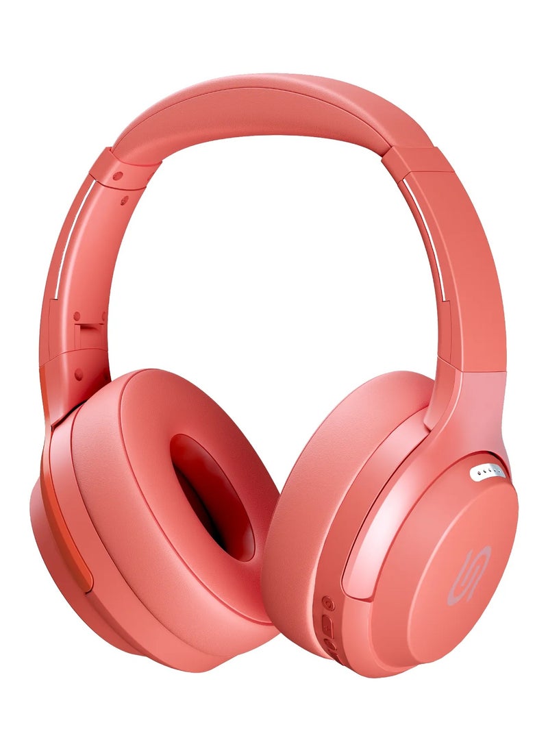 porodo - Soundtec Eclipse Wireless Over-Ear Headphone / 40mm Speaker Spec / 50 Hours Playtime / Multi-Function Buttons - Red - Image 1