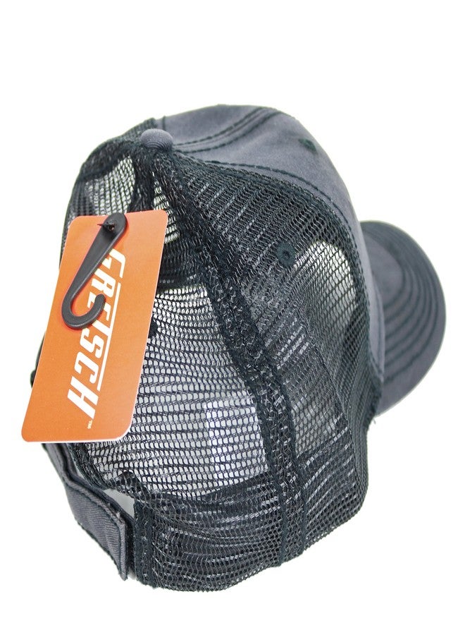 Gretsch Limited Edition Mesh Back Vintage Trucker Hat with 1883 Logo Patch, Adjustable, One Size Fits All, Black - Image 2