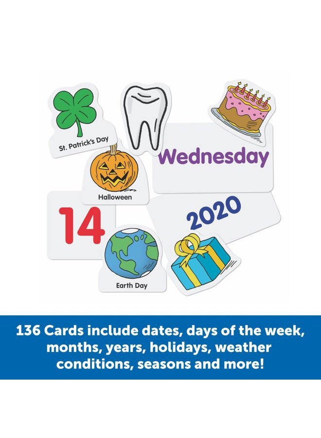 Learning Resources Calendar & Weather Pocket Chart, Calendar for Kids, Classroom Supplies, Homeschool, Set of 136, Ages 3+ - Image 4