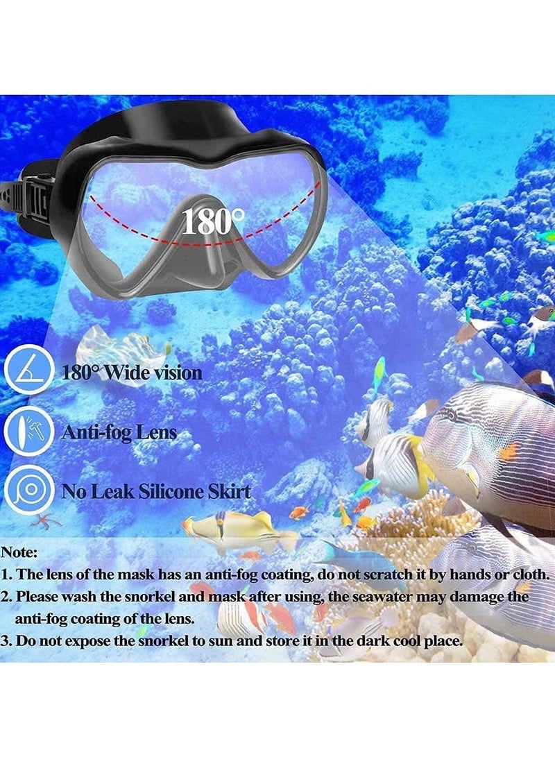 WALALLA Snorkeling Mask with Latest Dry Top Breathing System,Fold 180°Panoramic Diving Snorkeling Goggles Tempered Glass Anti-Fog Anti-Leak Snorkeling Gear for Adults and Youth - Image 4