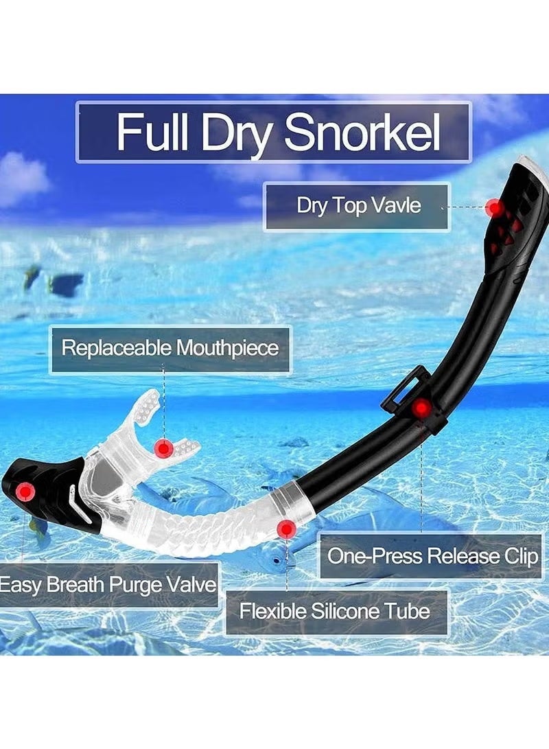 WALALLA Snorkeling Mask with Latest Dry Top Breathing System,Fold 180°Panoramic Diving Snorkeling Goggles Tempered Glass Anti-Fog Anti-Leak Snorkeling Gear for Adults and Youth - Image 3