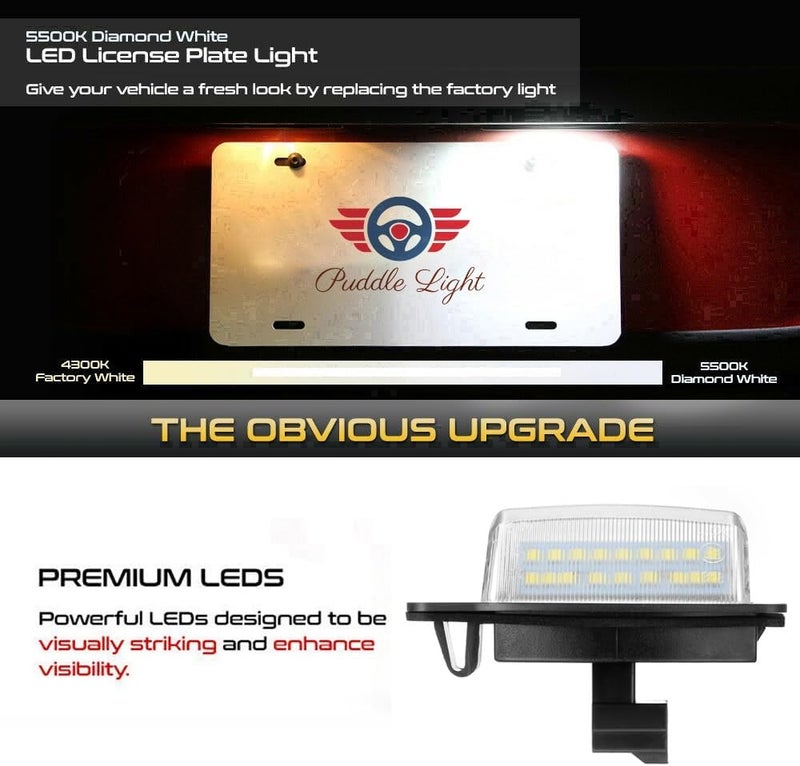 Vuzmode 2Pcs LED License Plate Light for Mitsubishi - Image 4