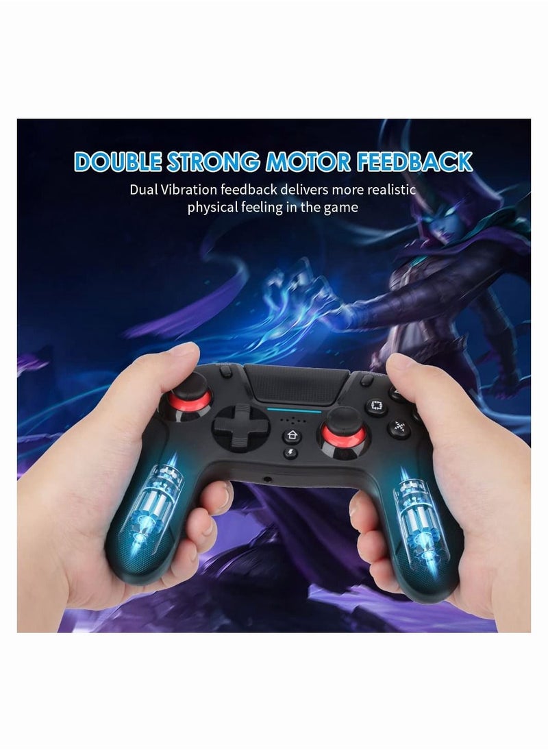 AccLoo - Controller for PS4 Wireless Controller with Dualshock 6 Axis Sensitive Joystick Audio Touchpad Bluetooth Playstation 4 Controller Compatible with PS3 PS4 PS5 Slim PC Android iOS - Image 1
