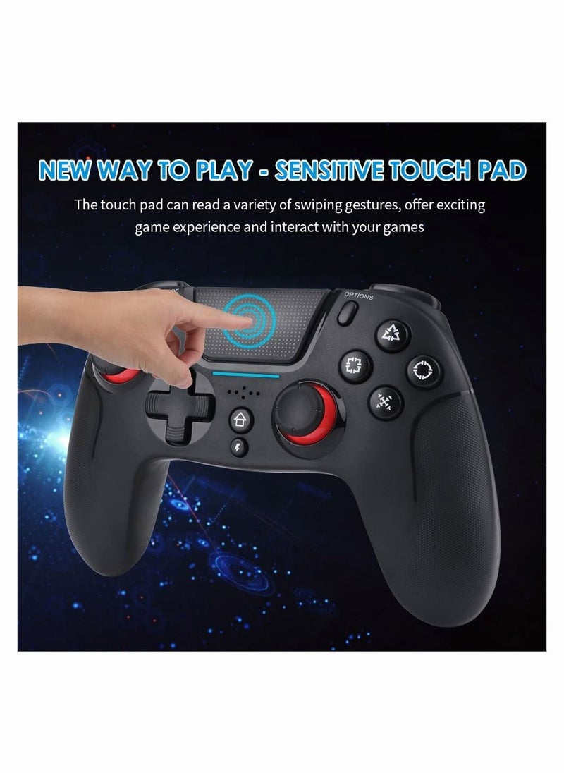 AccLoo - Controller for PS4 Wireless Controller with Dualshock 6 Axis Sensitive Joystick Audio Touchpad Bluetooth Playstation 4 Controller Compatible with PS3 PS4 PS5 Slim PC Android iOS - Image 1