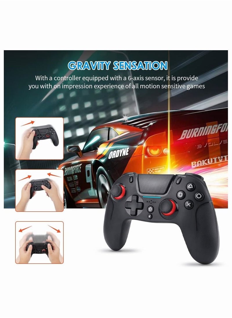 AccLoo - Controller for PS4 Wireless Controller with Dualshock 6 Axis Sensitive Joystick Audio Touchpad Bluetooth Playstation 4 Controller Compatible with PS3 PS4 PS5 Slim PC Android iOS - Image 1