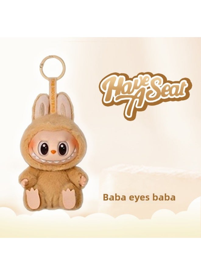 Bubble Matrabu Labubu Vinyl Plush Doll Coat Doll Trendy Play Labrabu Blind Box Hand-held-Colour:Labu Second Generation (eyes Ba Ba)  - Image 1