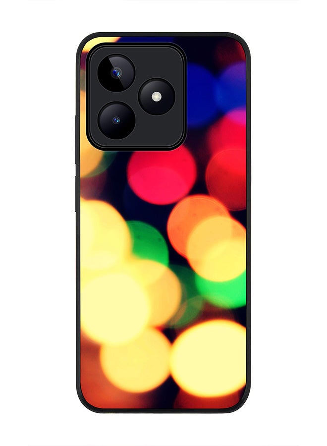 Stylizedd Rugged Black edge case for Realme C51 / Realme Note 50 4G, Slim fit Case Flexible Anti Drop TPU Gel Thin Cover - City Lights  - Image 1