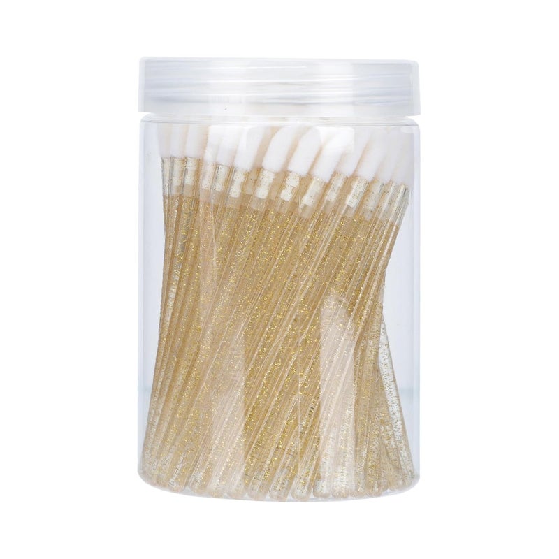 KICHOUSE Disposable Lip Brush Applicators 100pcs Portable Flocking Soft Bristle Lipstick Gloss Wands for Professional Makeup and Travel Use - Image 1