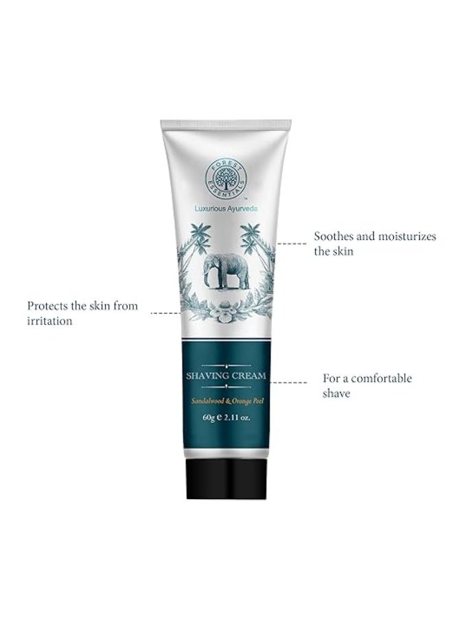 Forest Essentials Shaving Cream Sandalwood & Orange Peel | Ayurvedic Natural Shaving Cream for Smooth Razor Glide - Image 2