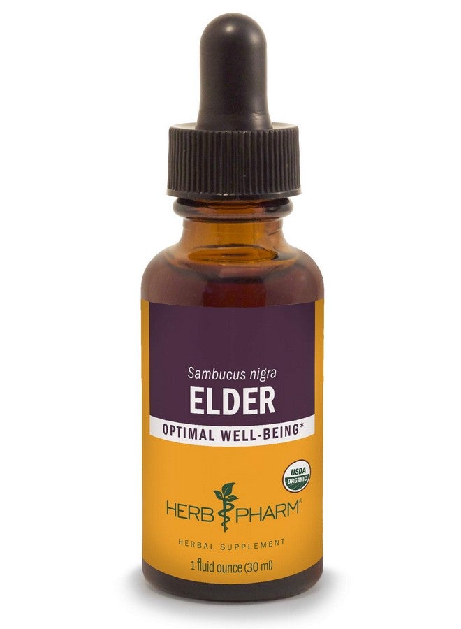 Herb Pharm Certified Organic Elder Liquid Extract - 1 Ounce - Image 1