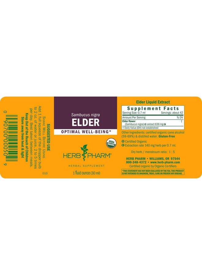 Herb Pharm Certified Organic Elder Liquid Extract - 1 Ounce - Image 5