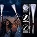 YOFOBU 60 PCS White Fiber Optic Wands Glow Fiber Wands Bulk LED Light Up Wands with 3 Flashing Modes LED Flashing Sticks for Halloween Christmas Valentines Day July 4th Wedding Bridal Shower Birthday - Image 4