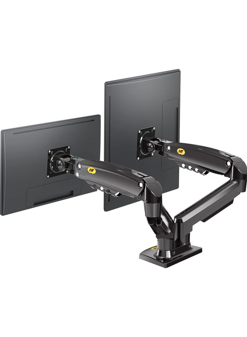 AROAQ North Bayou F160 Dual Monitor Full Motion Desk Mount with Gas Spring for Two Computer Monitors 17'' - 27" LED LCD Flat Panel TVs from 2kg Upto 6.5kg per arm. - Image 2