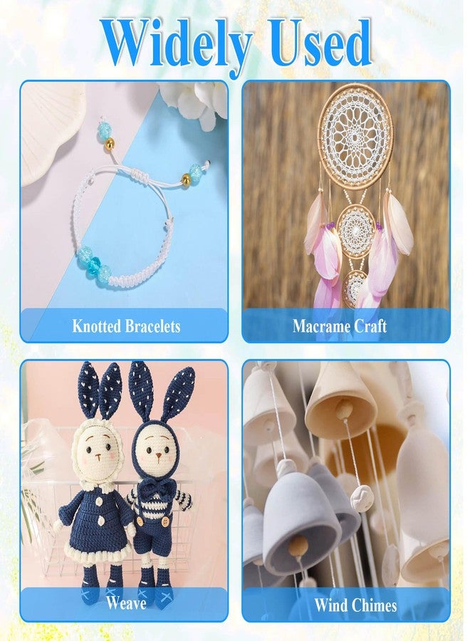 انزيوس خيط نايلون أبيض من أنيزوس للأساور، خيط نايلون مضفر 0.8 مم، خيط رنين رياح خارجي، خيط للخرز، القلائد، الستائر، الأعمال اليدوية، صناعة المجوهرات - Image 4