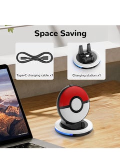 KASTWAVE Charging Station Compatible GO Plus + 2023, Charging Dock with Display Light, for  Charging Station Charger with Display Light Compatible with Poke Ball GO Plus Plus Accessories  - Image 2