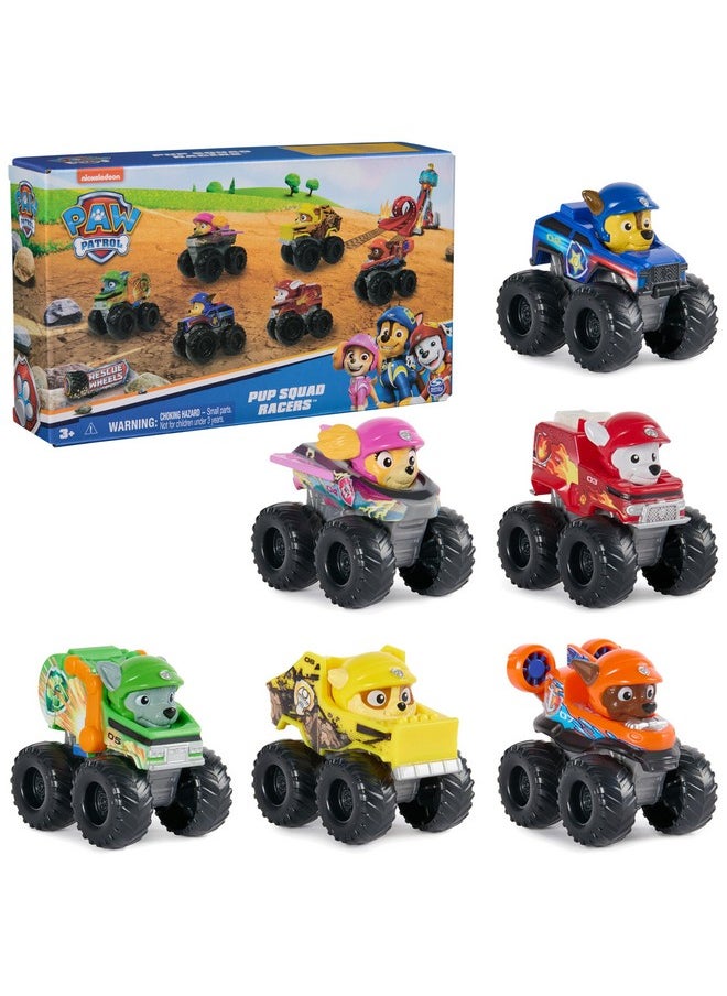 باو بترول Paw Patrol: Rescue Wheels، مجموعة هدايا مكونة من 6 قطع من Pup Squad Racers، سيارات لعب، ألعاب للأطفال للأولاد والبنات من سن 3 سنوات فما فوق  - Image 1