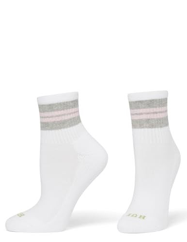 HUE Women's Mini Crew Sock, Heather Stripe-6 Pair Pack, One Size - Image 2