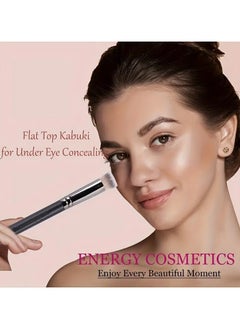 ORiTi Concealer Brush Under Eye Mini Flat Head Brush Prcision Concealer Blending Brush for Concealing Blending Setting Buffing with Powder Liquid Cream  - Image 2