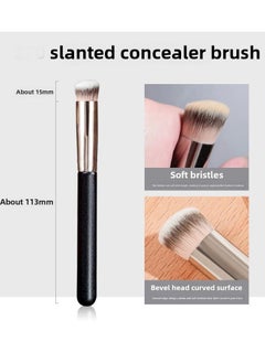 ORiTi Concealer Brush Under Eye Mini Flat Head Brush Prcision Concealer Blending Brush for Concealing Blending Setting Buffing with Powder Liquid Cream  - Image 1