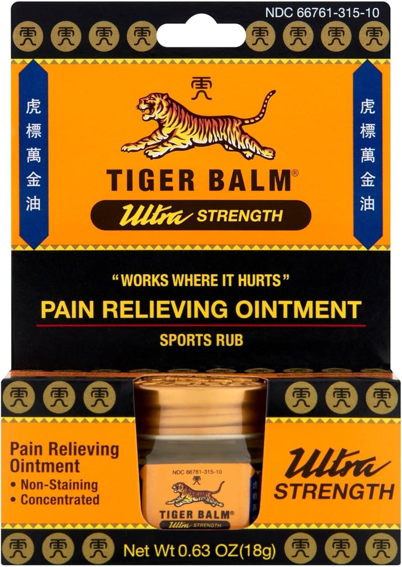 Tiger Balm Ultra Strength Pain Relieving Ointment 0.63 oz (Pack of 5) - Image 1