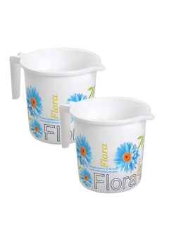 NAYASA Set of 2 Boon Floral Design Bathroom Mug 1.5L Capacity  - Image 2