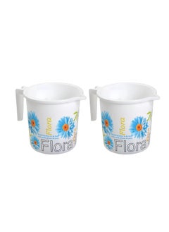 NAYASA Set of 2 Boon Floral Design Bathroom Mug 1.5L Capacity  - Image 1