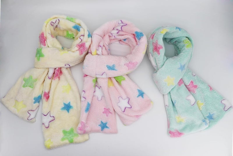 Newfancy Kids Winter Rainbow Scarf Gradient Cross Tie Collar Fluffy Fur Plush Shawl Wrap Neck Warmer for Toddler Girls Boys - Image 3