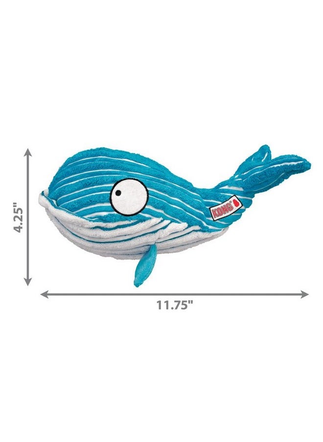 Kong KONG - CuteSeas Whale - Corduroy Plush Dog Toy - For Large Dogs  - Image 3