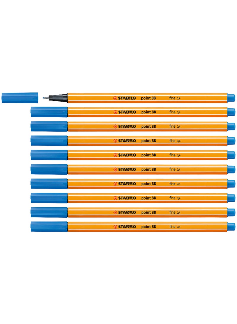 STABILO Fineliner Point 88 in Ultramarine Blue Color , for Journal Planner , Note , Drawing , Pack of 10 Pens - Image 3