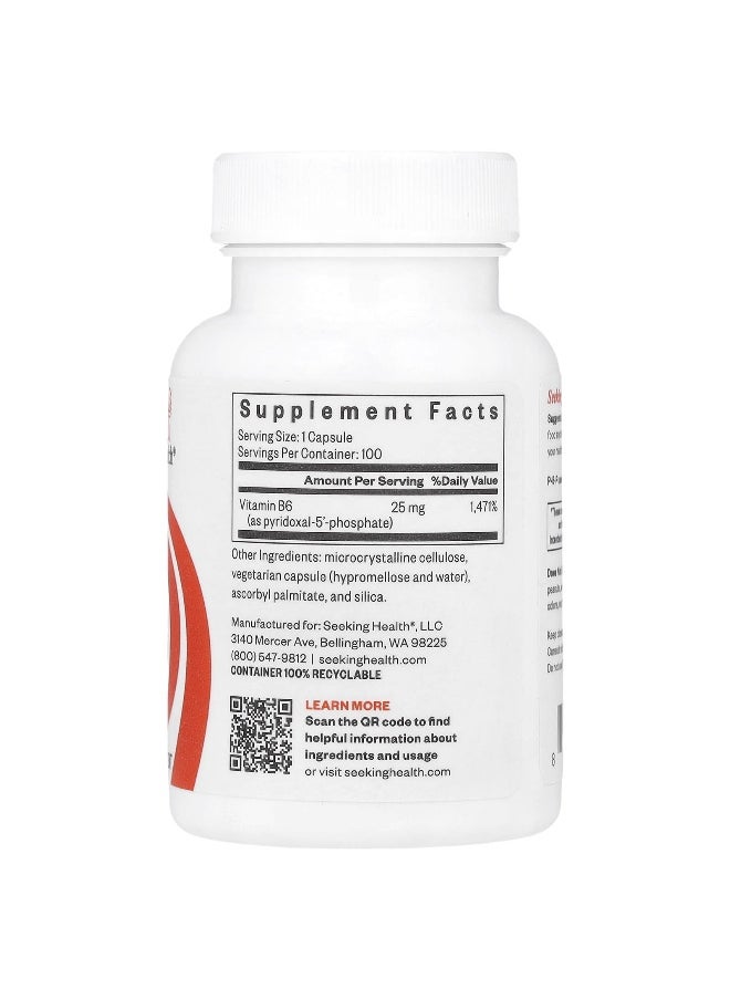 Seeking Health Seeking Health, P-5-P, 25 mg, 100 Capsules  - Image 2