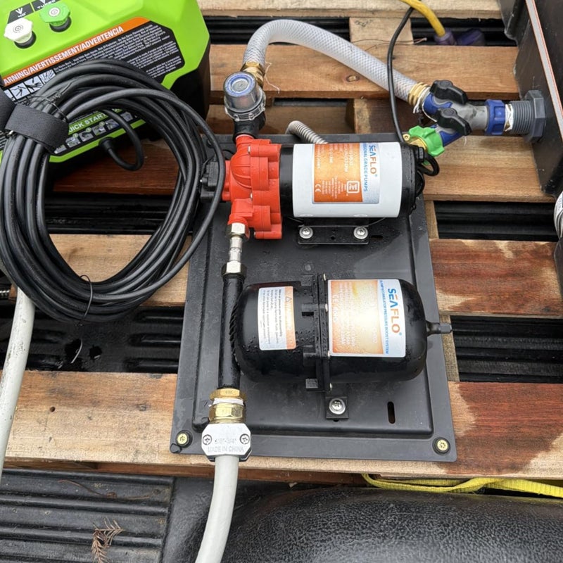 SEAFLO 33-Series Water Pump and Accumulator Tank System - 12V DC, 3.0 GPM, 45 PSI, 0.2 Gallon Tank - Reduces Cycling For Marine, Boat, RV, Off-Grid Applications- 4-Year Warranty! CE & RoHS Certified - Image 2