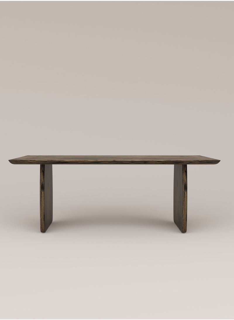 Slab House Edge Collection - Solid Oak Timber 6 Seater Table  - Image 2