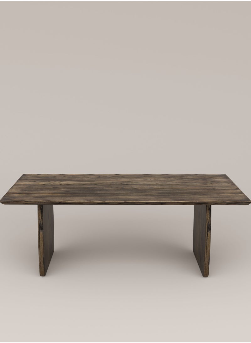 Slab House Edge Collection - Solid Oak Timber 6 Seater Table  - Image 1