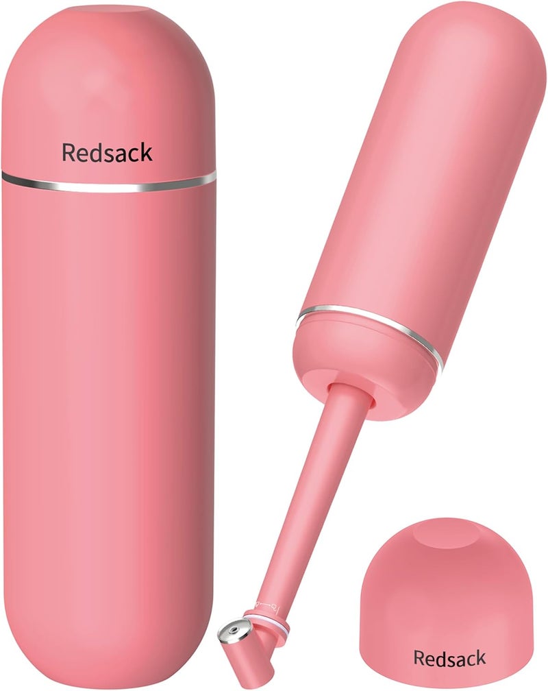 Redsack Portable Bidet for Travel & Camping - Manual Squeeze Handheld Peri Bottle for Feminine Hygiene, 3 Leak-Proof Seals, Extendable Sprayer with Rotating Nozzle for Men & Women (Upgrade Pink, General) - Image 1