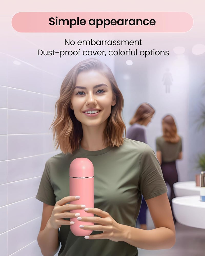 Redsack Portable Bidet for Travel & Camping - Manual Squeeze Handheld Peri Bottle for Feminine Hygiene, 3 Leak-Proof Seals, Extendable Sprayer with Rotating Nozzle for Men & Women (Upgrade Pink, General) - Image 5