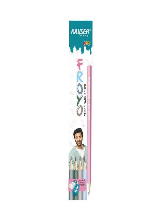 HAUSER ARTZ FROYO - WOODEN PENCIL Set - 40 Pcs Multicolor Pencils | Extra Dark Lead for Smooth Writing | Ideal for Kids School Use & Drawing - Image 1