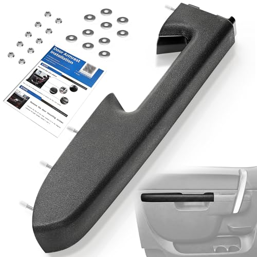 Puzau 22818465 Front Left Driver Side Armrest Repair Kit for 2010-2014 Chevy Silverado & GMC Sierra 1500 2500HD 3500HD Interior Door Panel Handle – Door Release Handle is Below Vertical Door Armrest - Puzau - Image 1