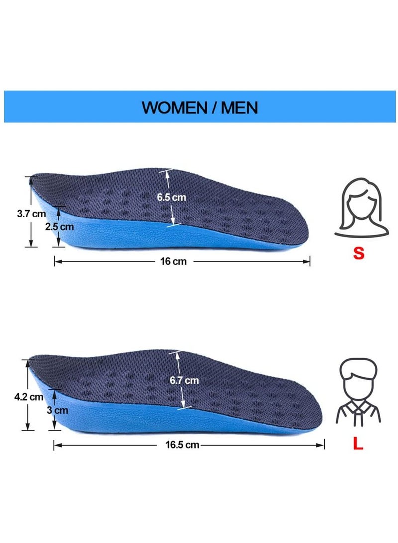 KASTWAVE Height increasing Insole, Heightening Insole for Men, Arch Support Half-insert Shock-absorbing Heel Lift Pad for Men, Comfortable and Breathable Height-increasing Insole (L) - Image 5