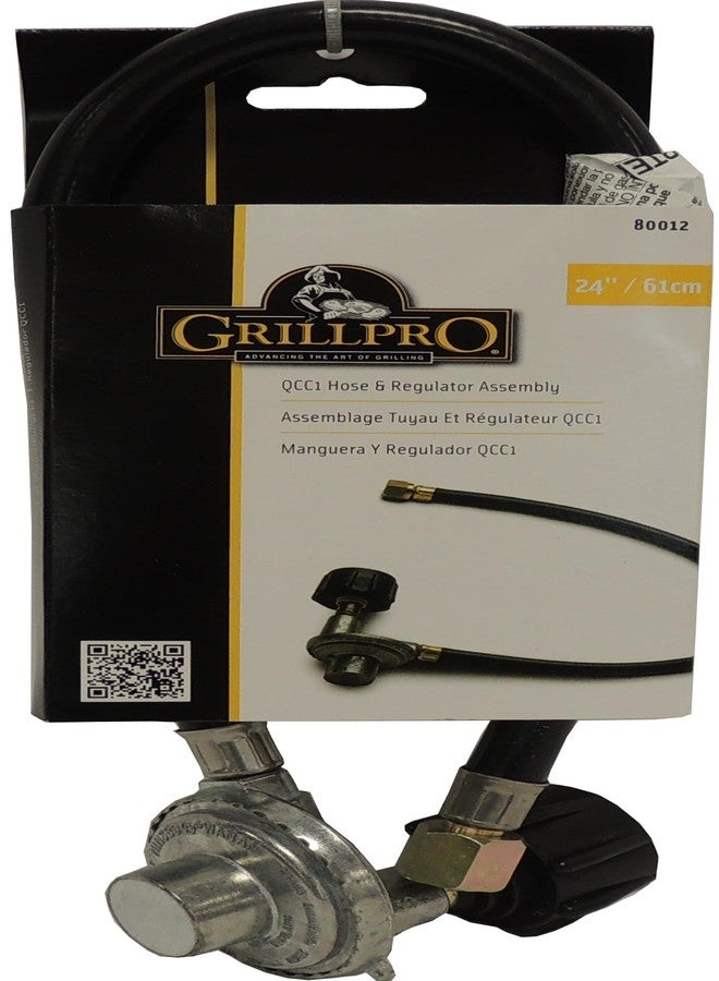 غريلبرو خرطوم ومنظم ضغط GrillPro 80012 بطول 24 بوصة QCC1، أسود - Image 2