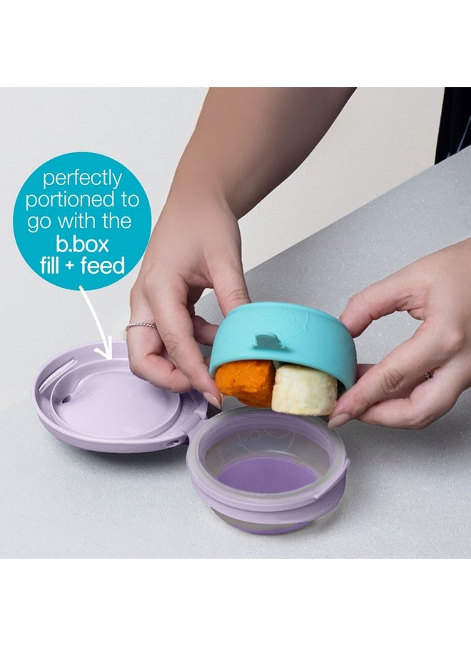 b.box Fill+Freeze (3-Pack) | Baby Food Containers | Food Grade Silicone: Freezer Safe, Microwave Safe, Dishwasher Safe | Use Alone Or With Fill+Feed | 85Ml (2.9Oz Or ⅓ Cup Capacity) Per Container  - Image 5