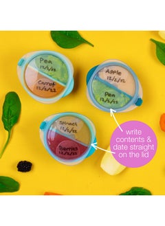 b.box Fill+Freeze (3-Pack) | Baby Food Containers | Food Grade Silicone: Freezer Safe, Microwave Safe, Dishwasher Safe | Use Alone Or With Fill+Feed | 85Ml (2.9Oz Or ⅓ Cup Capacity) Per Container  - Image 4