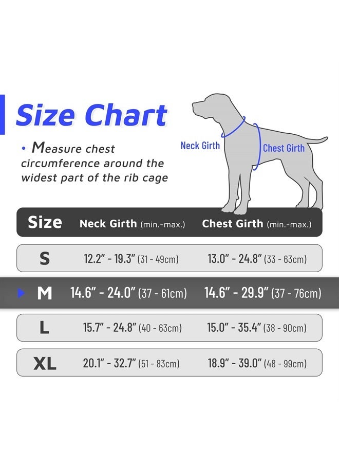 Eagloo Dog Harness No Pull, Walking Pet Harness with 2 Metal Rings and Handle Adjustable Reflective Breathable Oxford Soft Vest Easy Control Front Clip for Medium Dogs Blue - Image 1